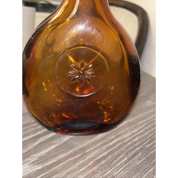 Wheaton Glass Bottle  9 inch Glassboro 1850 Topaz - Picture 2 of 7